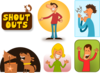 Shout Outs Clip Art